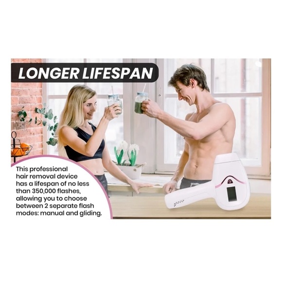 Edousin Laser Hair Removal Permanent Remover Device-2 Flash Mode 500,000 Flashes - Picture 6 of 10